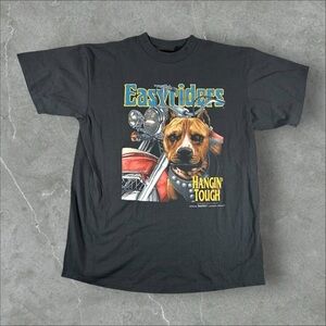 Vintage 3D Emblem Shirt Mens XL Black 1993 Hangin Tough Easyriders 90s Harley D